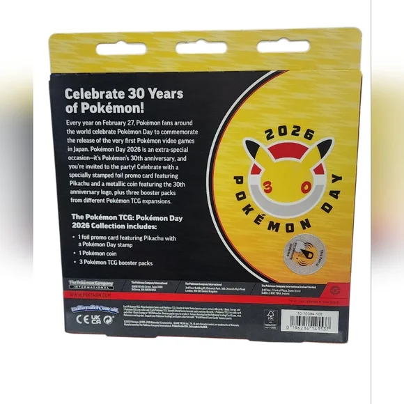Pokemon Day 2026 30th Anniversary Box Sealed Pikachu Promo - Picture 2 of 2
